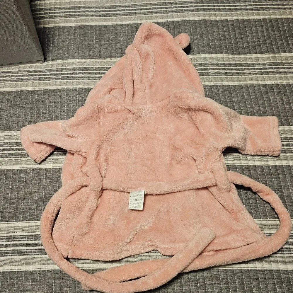 Pink Cozy Baby Robe Baby Size 1-3